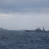 Russiske hangarskip og eskorteskip langs norskekysten.