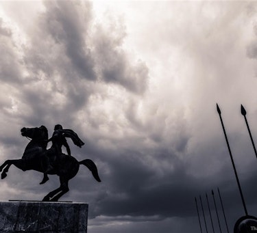 Aleksander den store-statue i Thessaloniki, Hellas