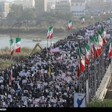 Motdemonstrasjon for det nåværende regimet i Iran i Ahvaz, 3 januar 2018.
